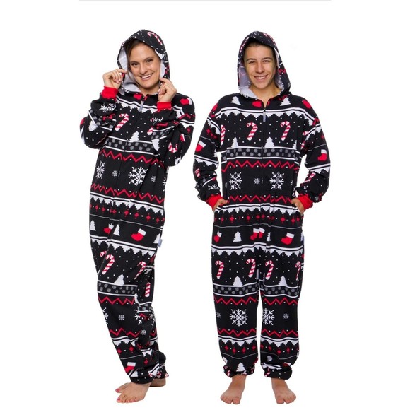 Funziez! Christmas Adult Onesie - Holiday Family Costume - Snowman and Reindeer - Picture 1 of 8